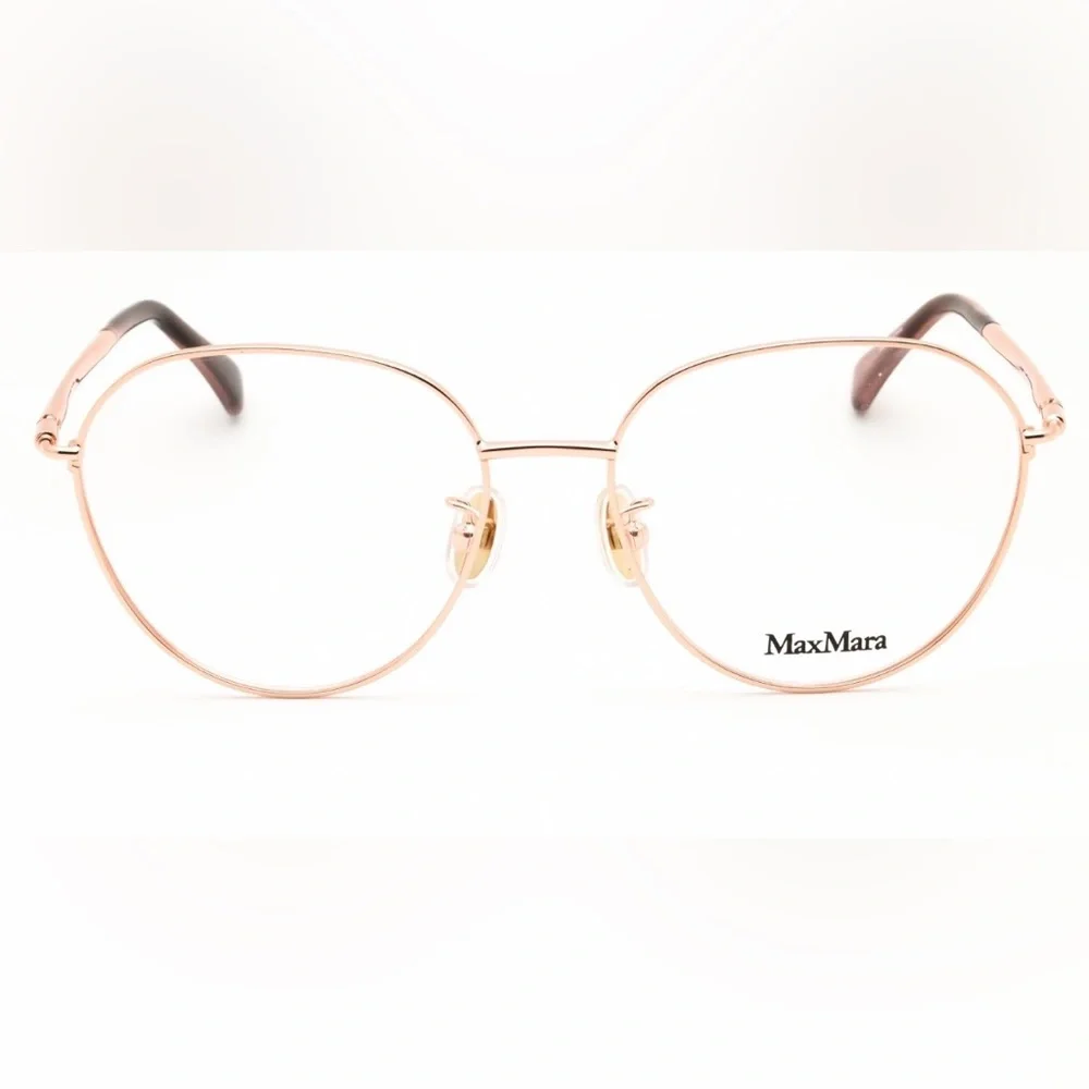 MaxMara Rose Gold Round Metal Glasses (NWT)